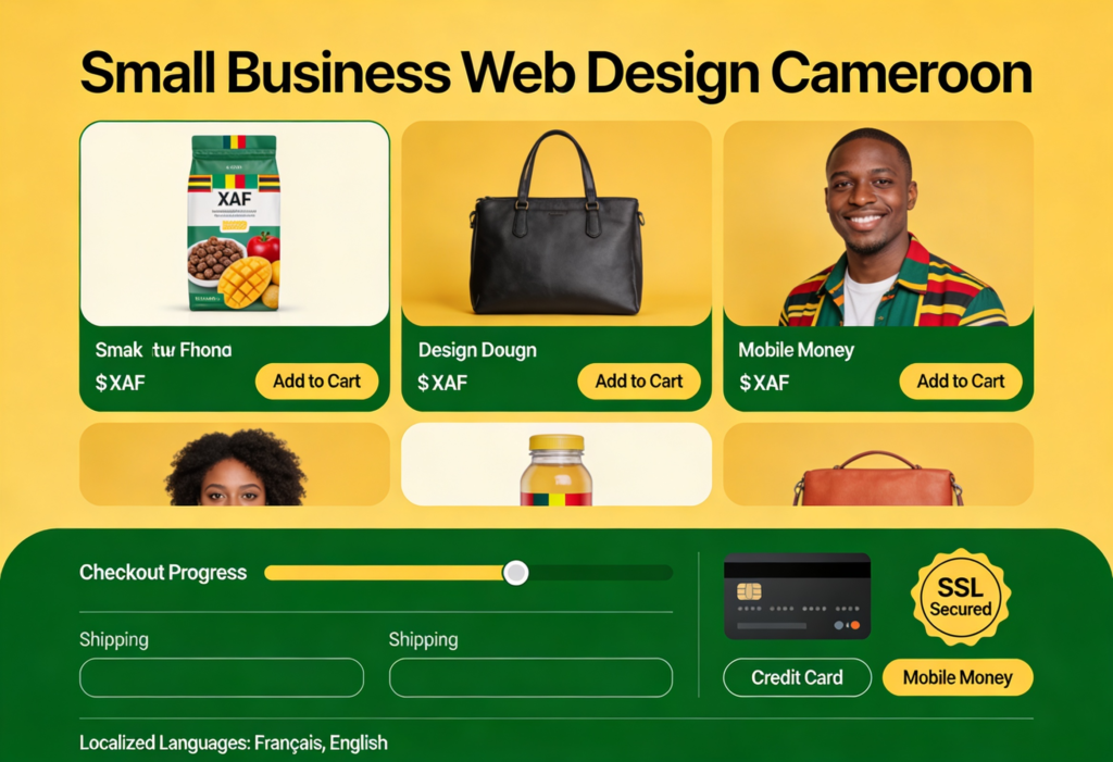 High-converting website for small business with Mobile Money payment